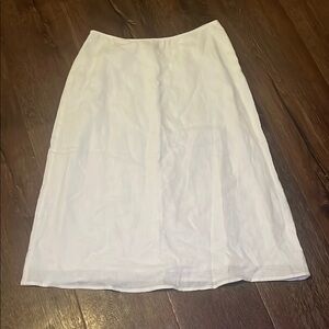 J Jill A-line 100% Linen lined Skirt size 6 EUC